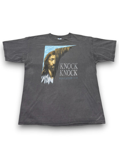 Fader Vintage 90s Jesus “Knock Knock” Revelation 3:20 Single Stitch Jesus Tee (XL)