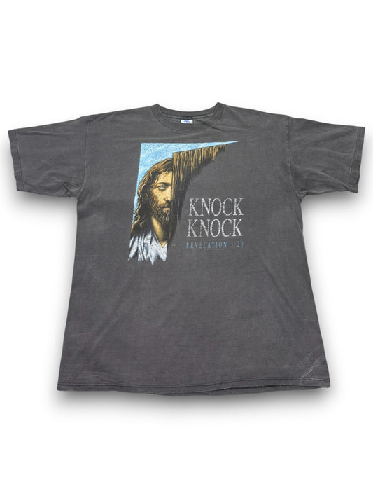 Fader Vintage 90s Jesus “Knock Knock” Revelation 3:20 Single Stitch Jesus Tee (XL)
