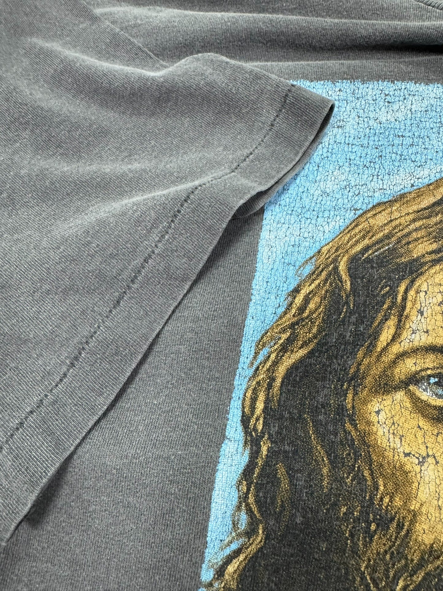 Fader Vintage 90s Jesus “Knock Knock” Revelation 3:20 Single Stitch Jesus Tee (XL)