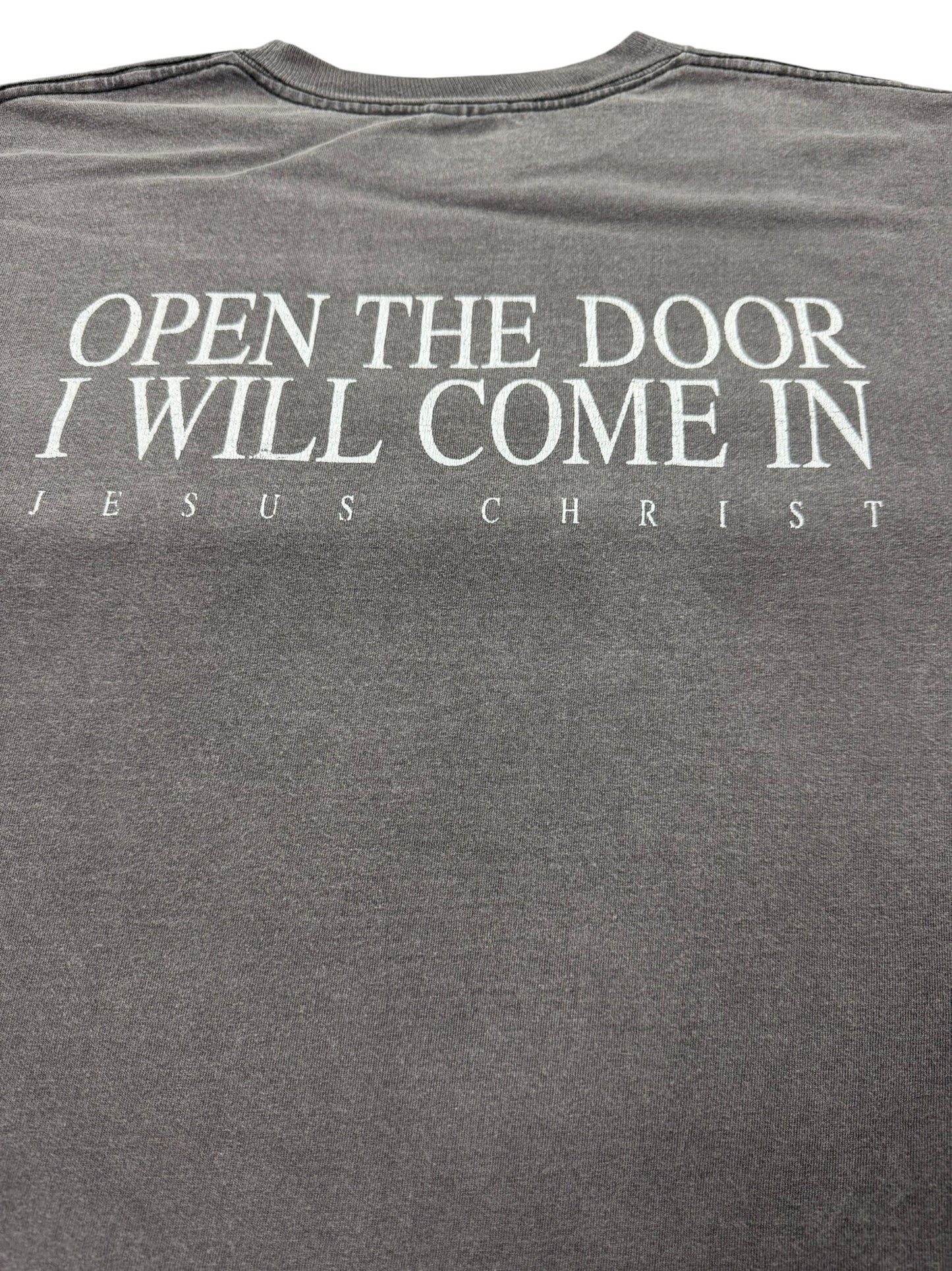 Fader Vintage 90s Jesus “Knock Knock” Revelation 3:20 Single Stitch Jesus Tee (XL)