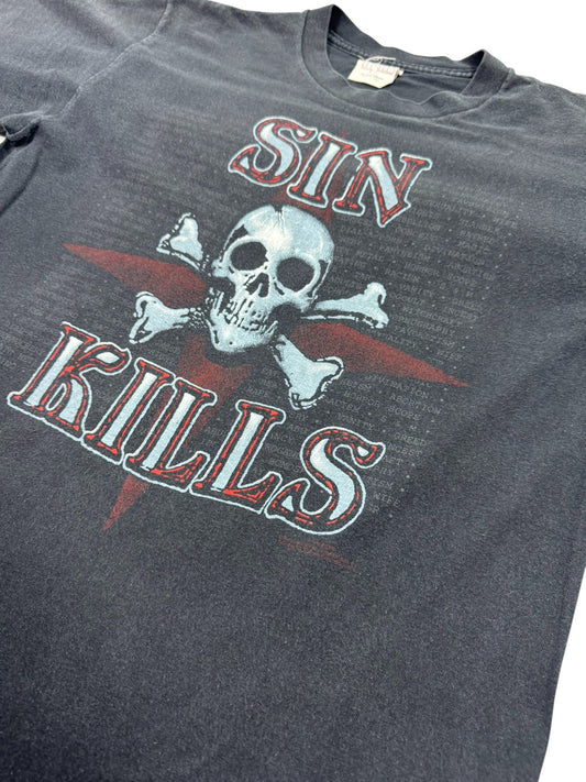 Fader Vintage Living Epistles “Sin Kills / Power in the Blood” Single Stitch Jesus Tee (L)
