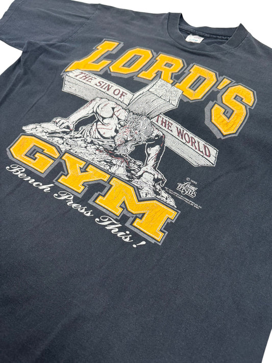 Fader Vintage Lord’s Gym “His Pain Your Gain” Single Stitch Jesus Tee (XL)