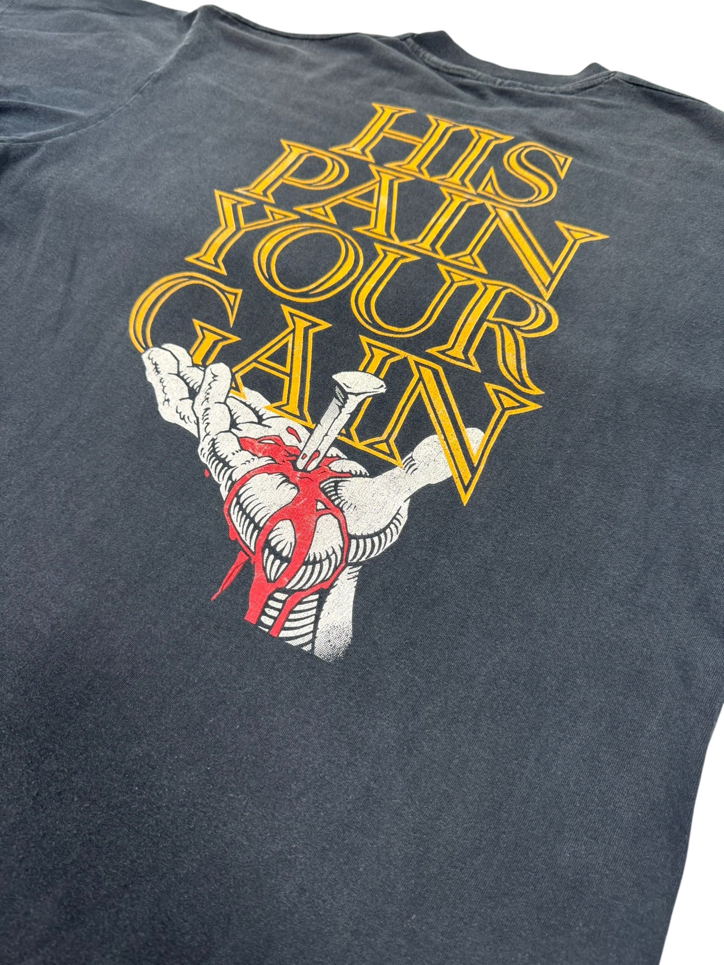 Fader Vintage Lord’s Gym “His Pain Your Gain” Single Stitch Jesus Tee (XL)