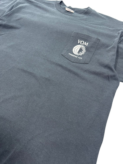 Vintage Christian Persecution Lion Jesus Pocket Tee (XL)