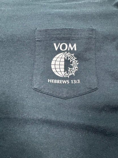 Vintage Christian Persecution Lion Jesus Pocket Tee (XL)