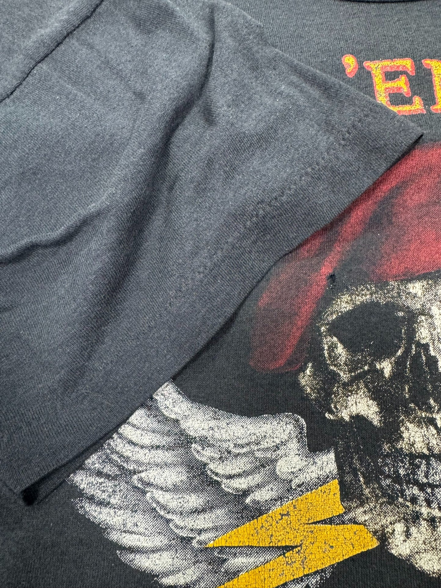 Fader Vintage 1896 Kill ’Em All Skull Single Stitch Jesus Tee (L)