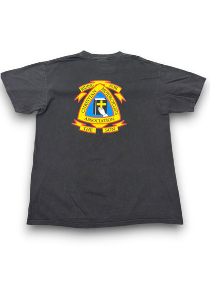 Vintage Christian Motorcyclists Association (CMA) Biker Single Stitch Jesus Tee (L)