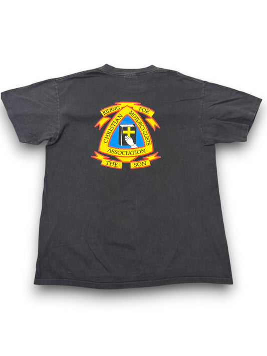 Vintage Christian Motorcyclists Association (CMA) Biker Single Stitch Jesus Tee (L)