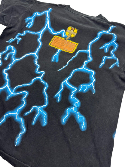 Vintage Jesus Power Lightning AOP Single Stitch Jesus Tee Grail (L)