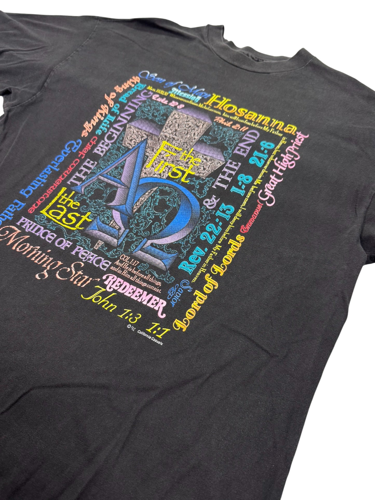 Vintage 1992 Christian “The First & The Last” Jesus Tee (XL)