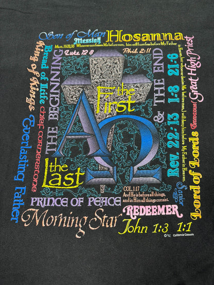 Vintage 1992 Christian “The First & The Last” Jesus Tee (XL)