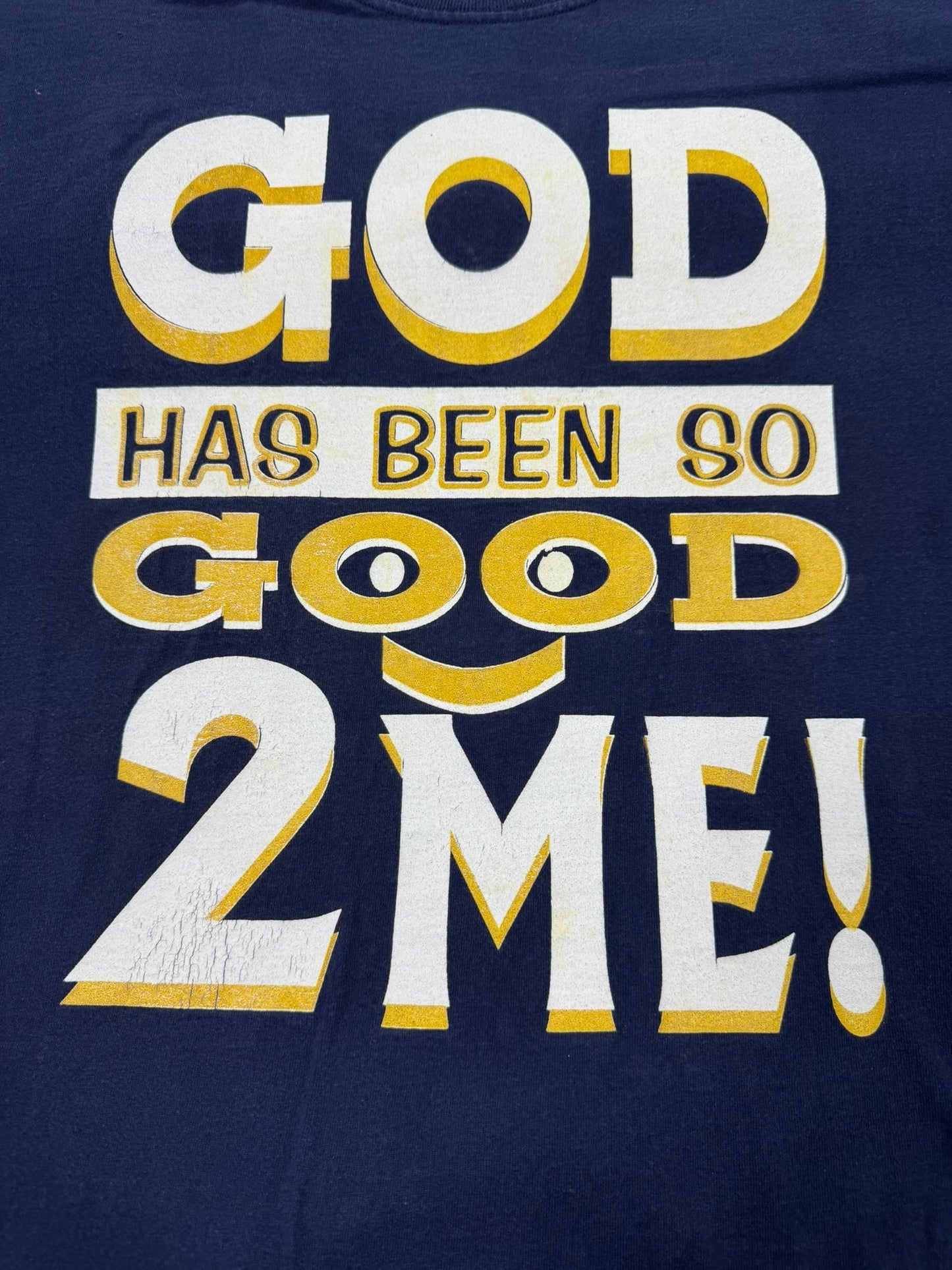 Vintage “God Has Been So Good 2 Me” Christian Jesus Tee Made in USA (L)