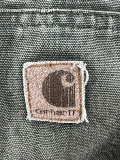 Vintage Carhartt J130 MOS Green Active Jacket Duck Canvas Quilt Lined Size 2XL
