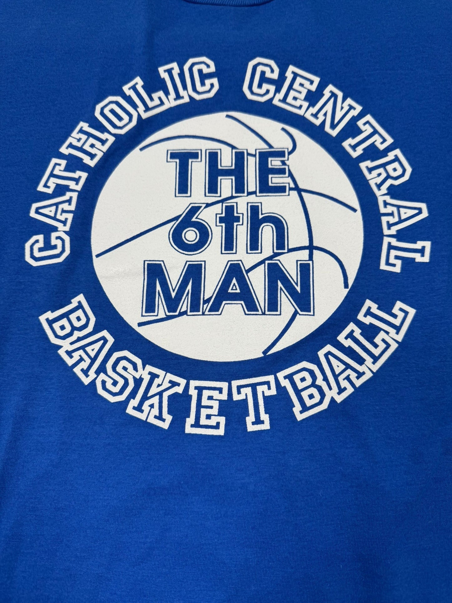 Vintage Catholic Central Basketball “The 6th Man” Jesus Tee (L)