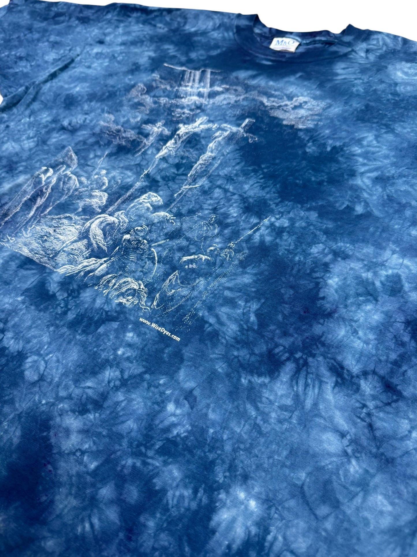 Vintage Jesus Crucifixion Art Gustave Doré Isaiah 53:5 Tie-Dye Jesus Tee (XL)