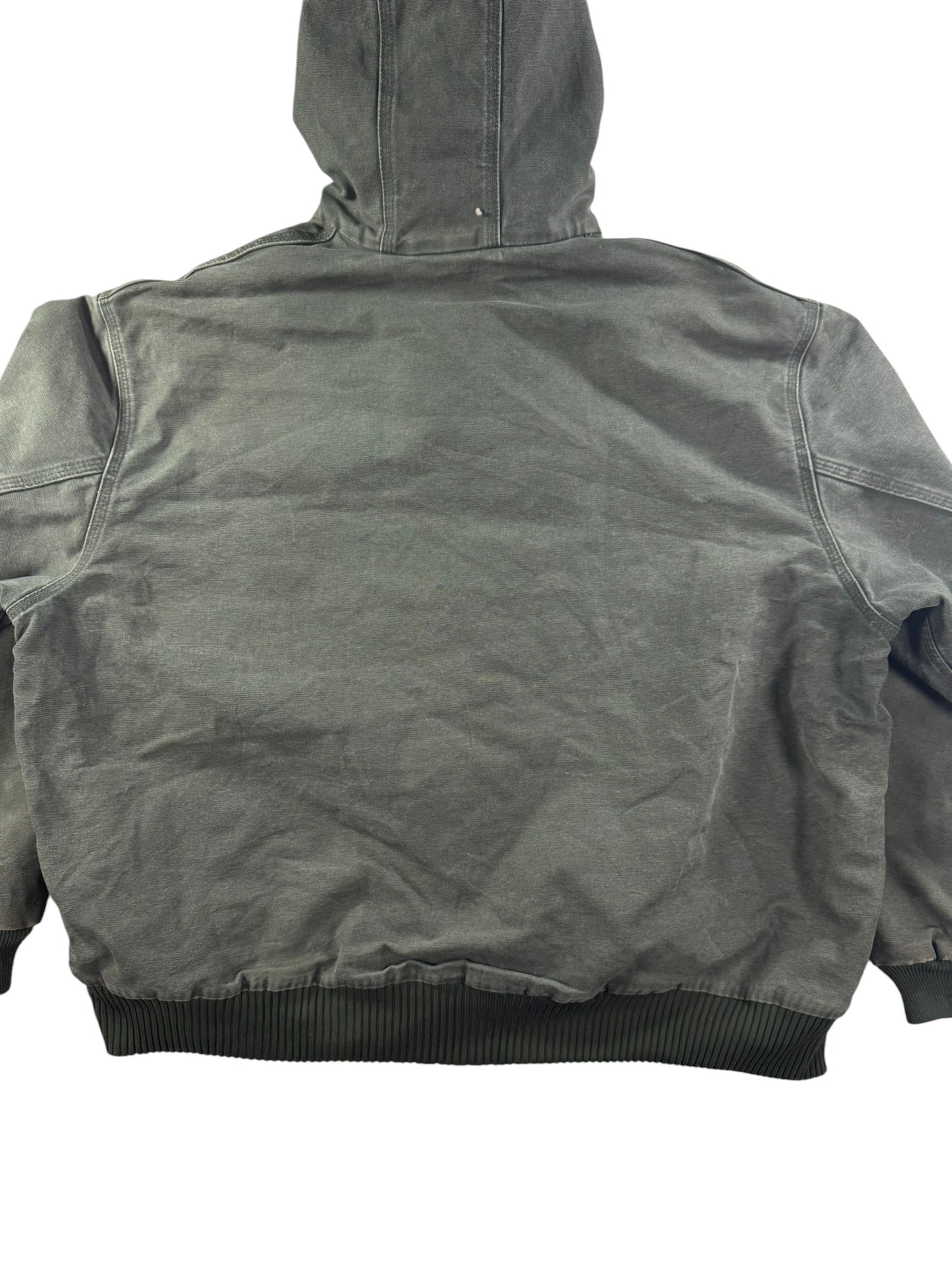 Vintage Carhartt J130 MOS Green Active Jacket Duck Canvas Quilt Lined Size 2XL