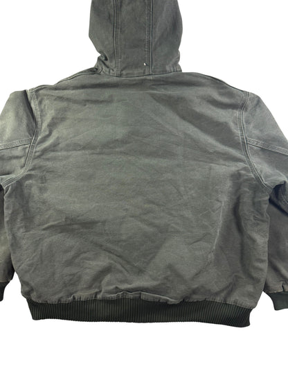 Vintage Carhartt J130 MOS Green Active Jacket Duck Canvas Quilt Lined Size 2XL
