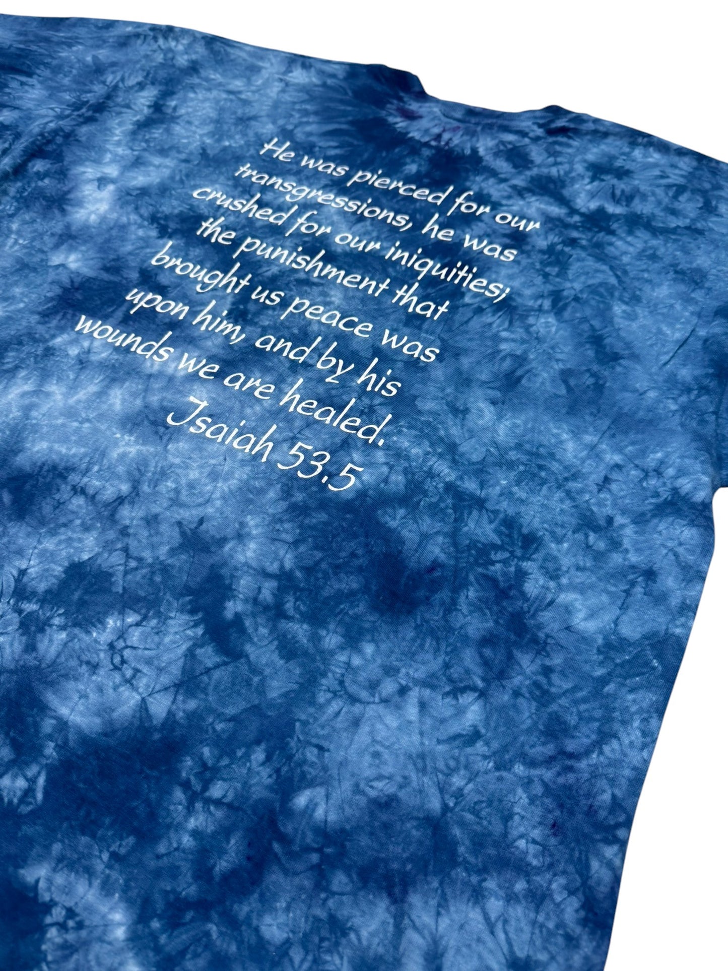 Vintage Jesus Crucifixion Art Gustave Doré Isaiah 53:5 Tie-Dye Jesus Tee (XL)