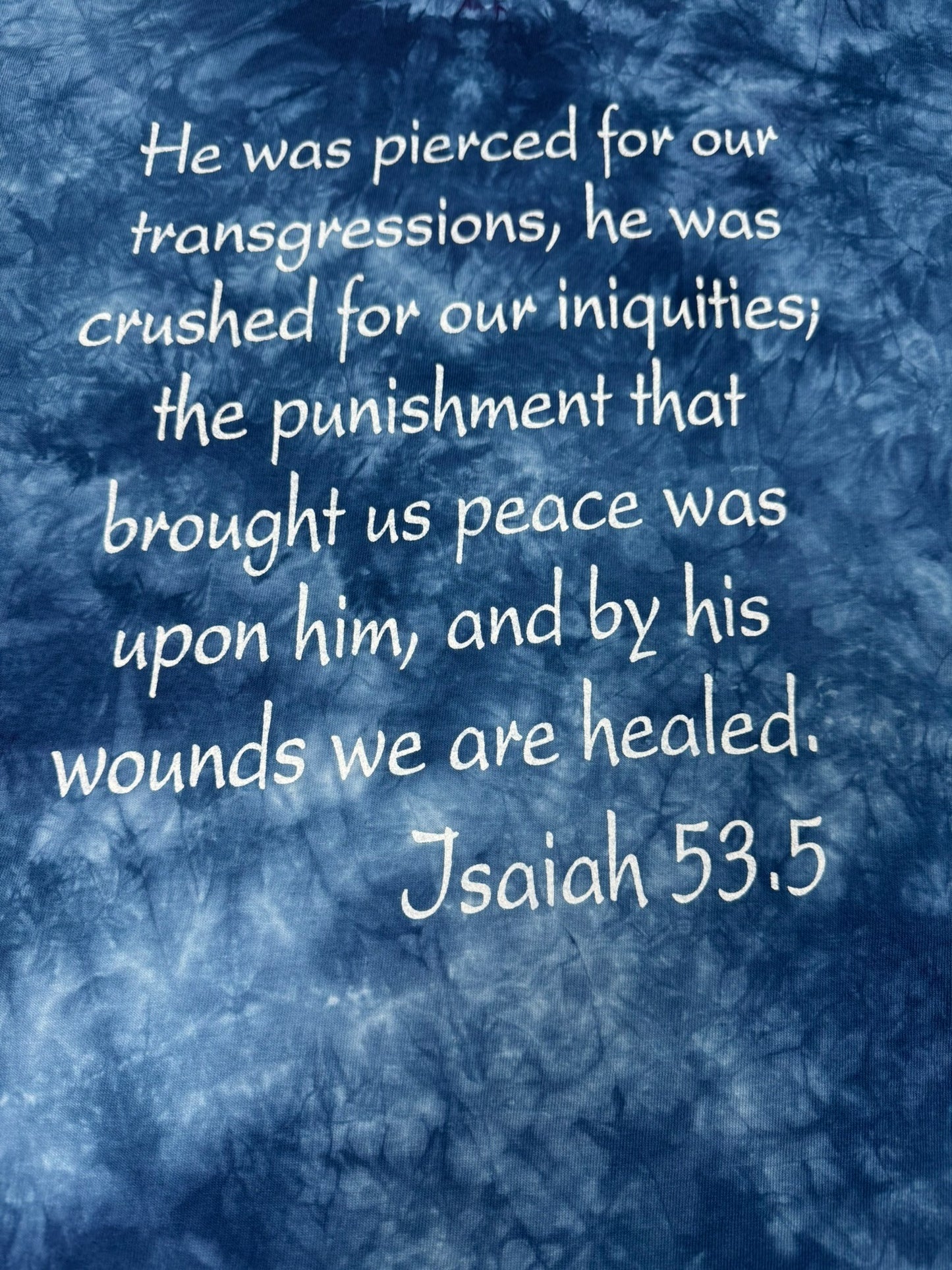 Vintage Jesus Crucifixion Art Gustave Doré Isaiah 53:5 Tie-Dye Jesus Tee (XL)