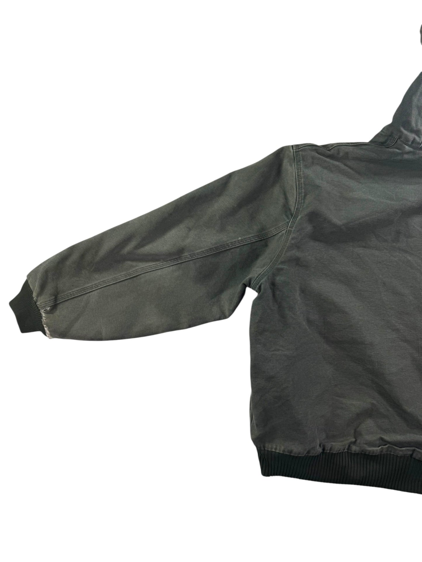 Vintage Carhartt J130 MOS Green Active Jacket Duck Canvas Quilt Lined Size 2XL