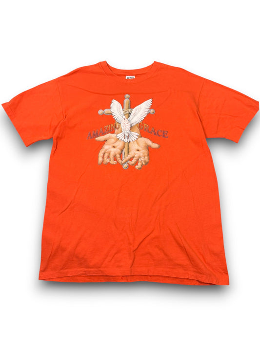Vintage Amazing Grace Jesus Hands Jesus Tee (L)