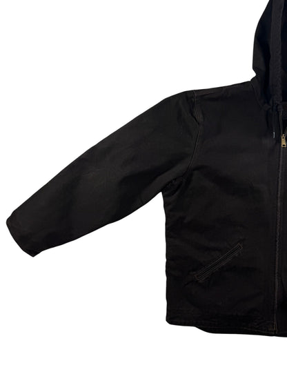 Carhartt J141 Sierra Jacket Hooded Sherpa Lined Full Zip Brown Workwear Mens  XL