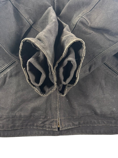 Carhartt J141 Sierra Jacket Hooded Sherpa Lined Full Zip Brown Workwear Mens  XL