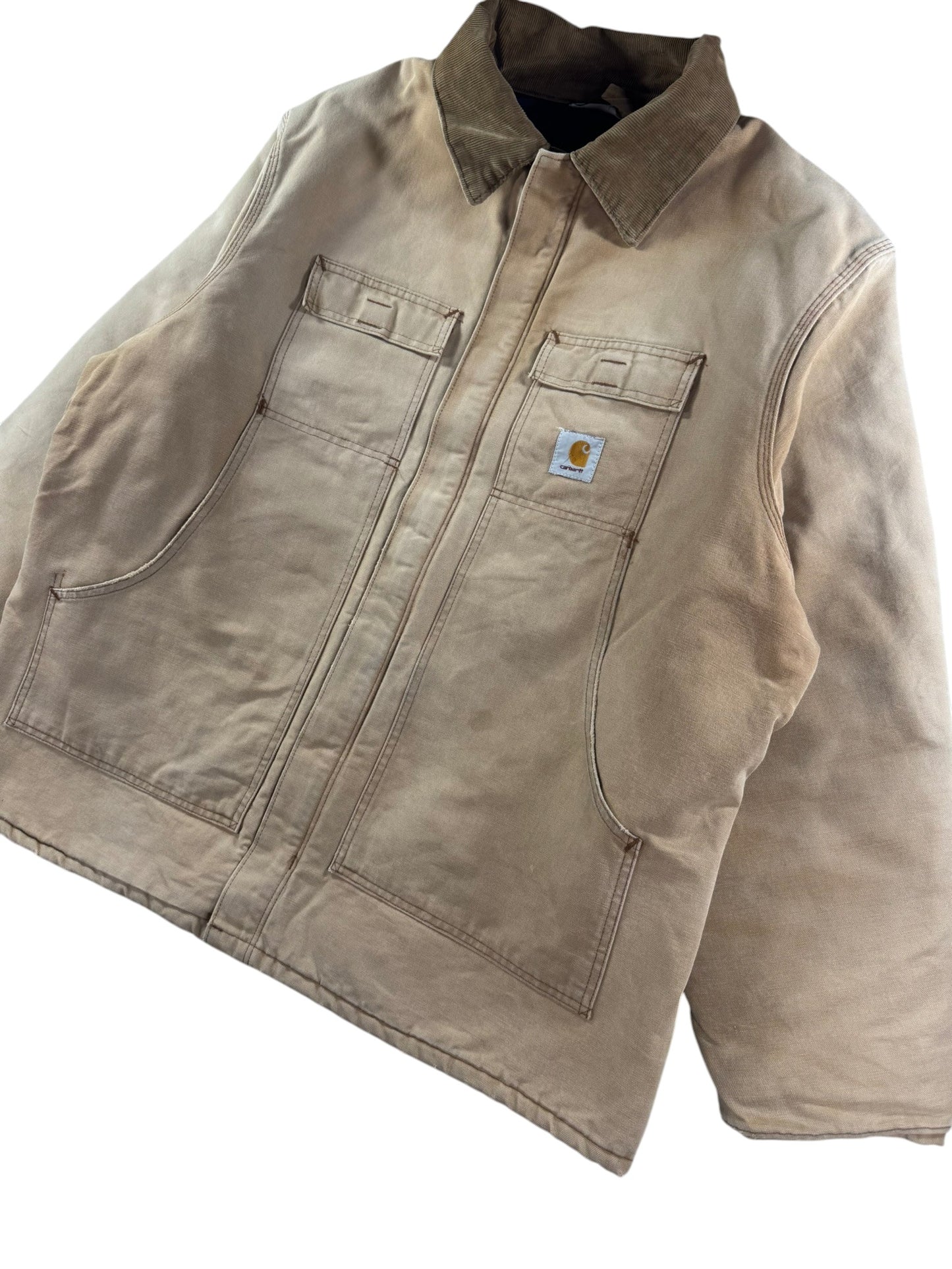 Vintage Carhartt CQ186 Arctic Quilt Lined Jacket USA Made Faded Men's Sz. 50 XL