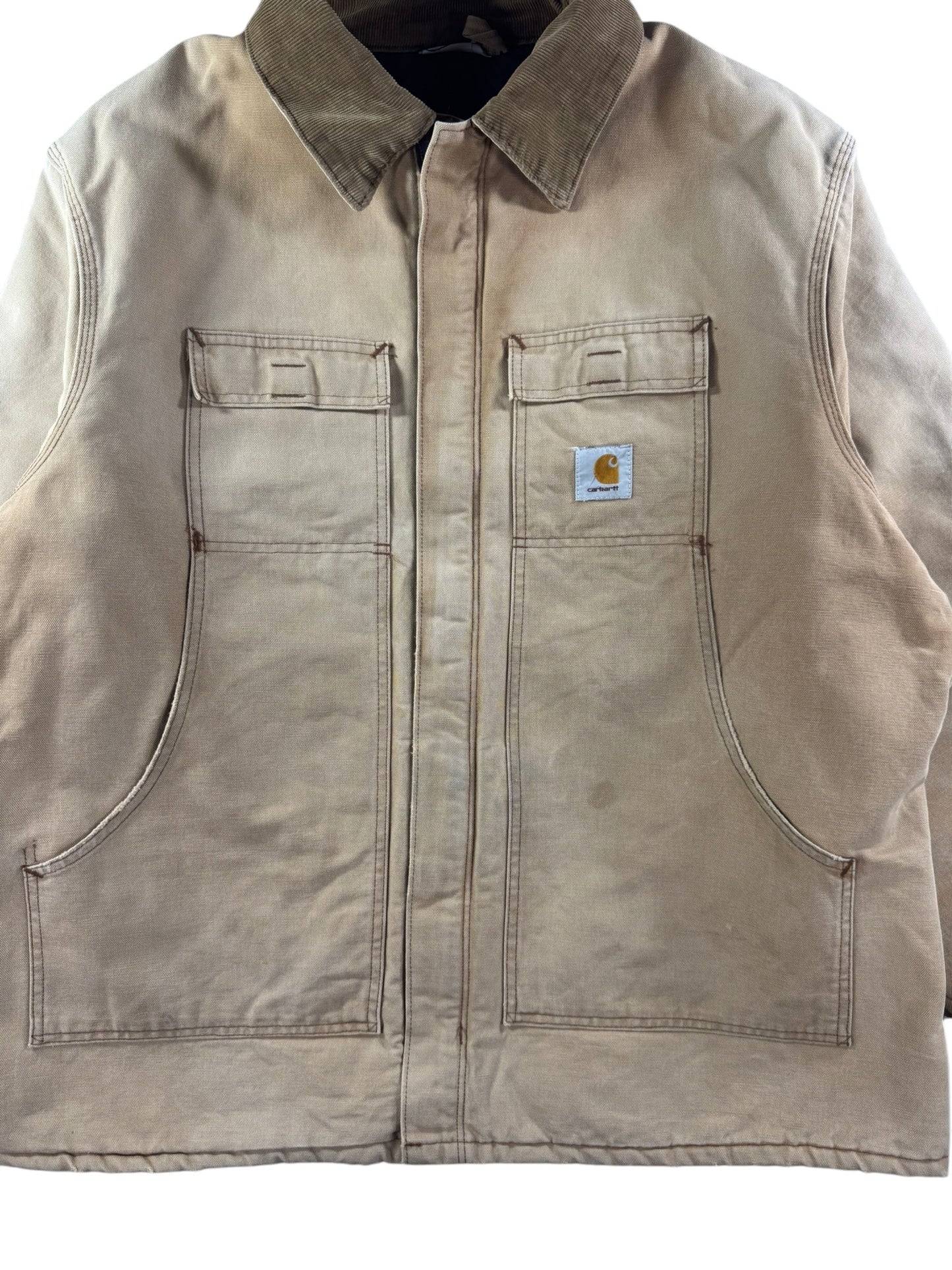 Vintage Carhartt CQ186 Arctic Quilt Lined Jacket USA Made Faded Men's Sz. 50 XL