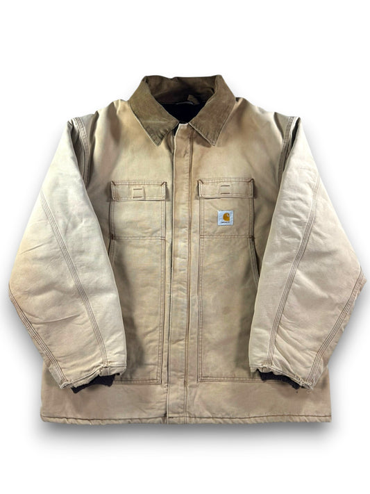 Vintage Carhartt CQ186 Arctic Quilt Lined Jacket USA Made Faded Men's Sz. 50 XL