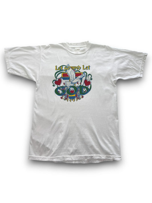 1990s Single Stitch “Let Go and Let GOD” Dove Graphic Tee (XL)