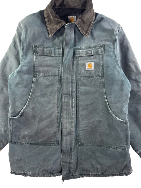 Vintage Carhartt C26 HTG Canvas Duck Artic Traditional Coat Faded Green Mens XL