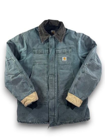 Vintage Carhartt C26 HTG Canvas Duck Artic Traditional Coat Faded Green Mens XL