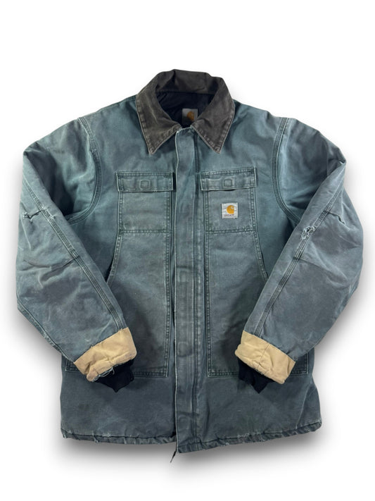 Vintage Carhartt C26 HTG Canvas Duck Artic Traditional Coat Faded Green Mens XL