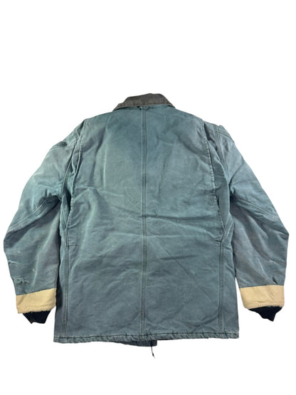 Vintage Carhartt C26 HTG Canvas Duck Artic Traditional Coat Faded Green Mens XL