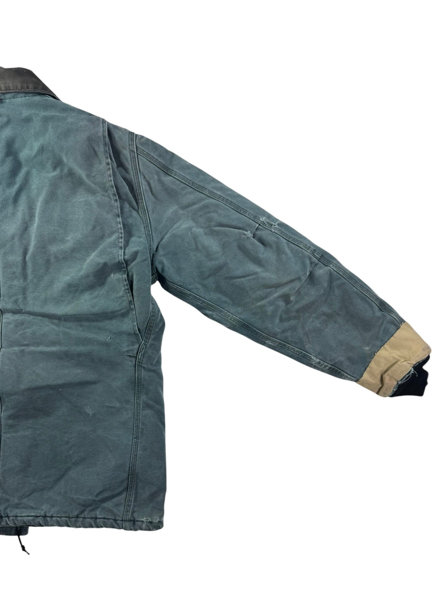 Vintage Carhartt C26 HTG Canvas Duck Artic Traditional Coat Faded Green Mens XL
