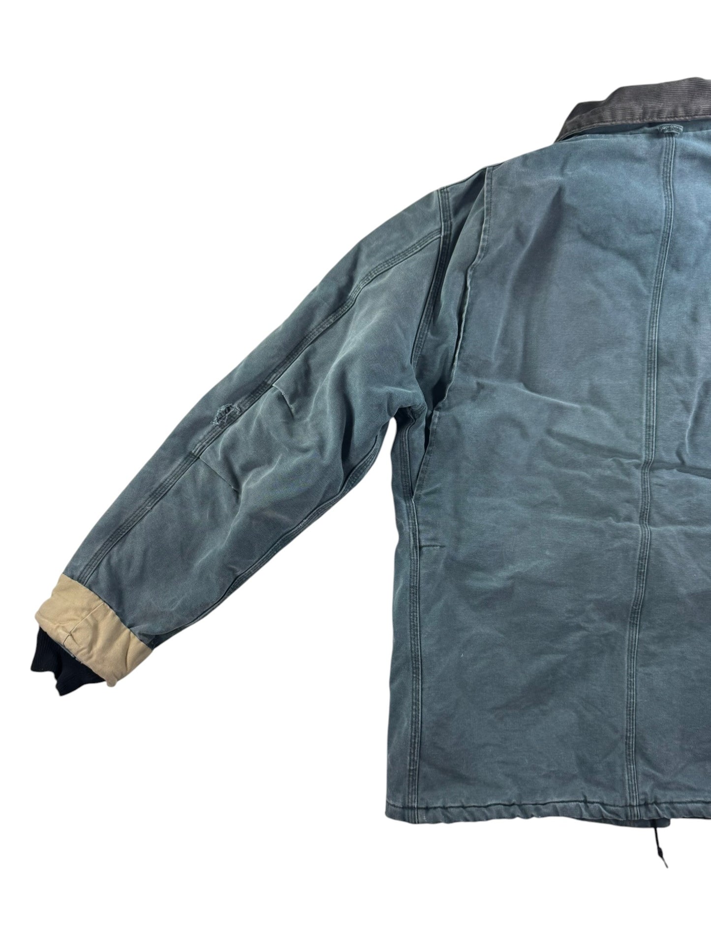 Vintage Carhartt C26 HTG Canvas Duck Artic Traditional Coat Faded Green Mens XL