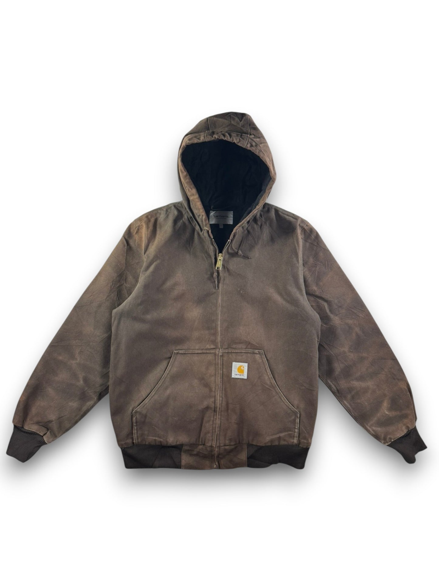 Carhartt WIP Active Bomber Jacket Hooded Brown Men's Large