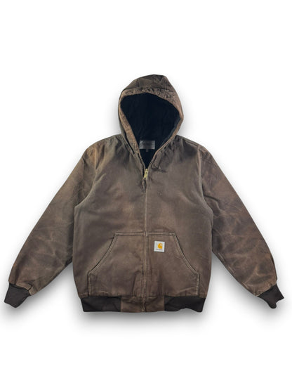 Carhartt WIP Active Bomber Jacket Hooded Brown Men's Large