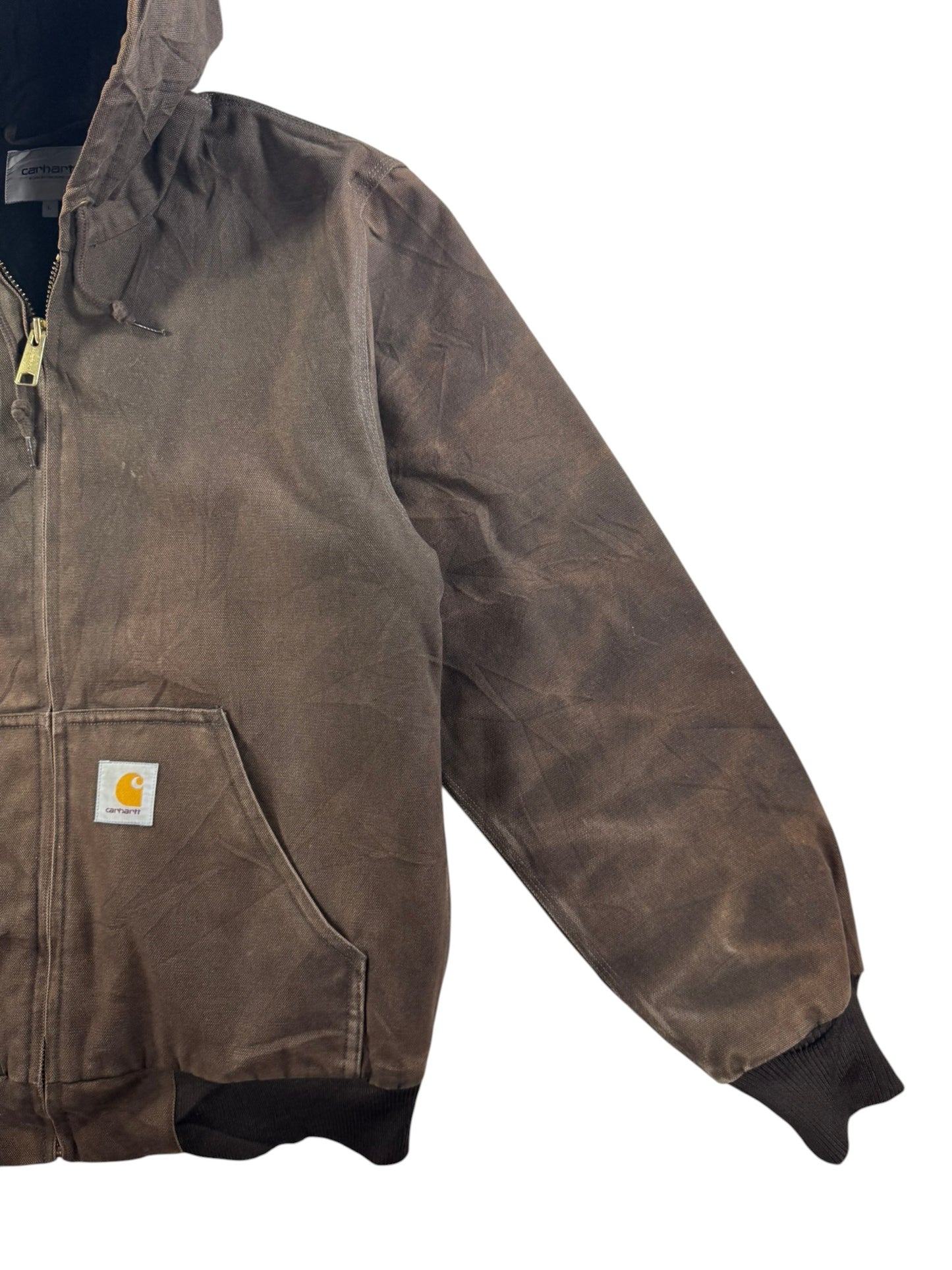 Carhartt WIP Active Bomber Jacket Hooded Brown Men's Large