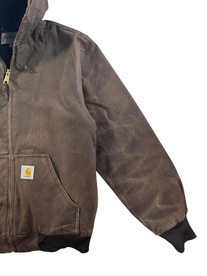 Carhartt WIP Active Bomber Jacket Hooded Brown Men's Large