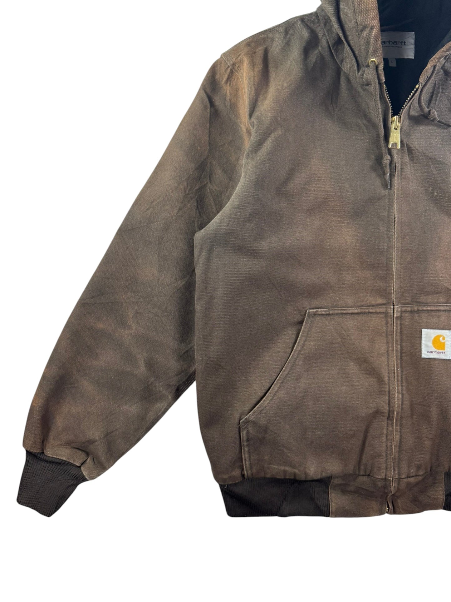 Carhartt WIP Active Bomber Jacket Hooded Brown Men's Large