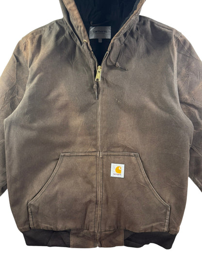 Carhartt WIP Active Bomber Jacket Hooded Brown Men's Large
