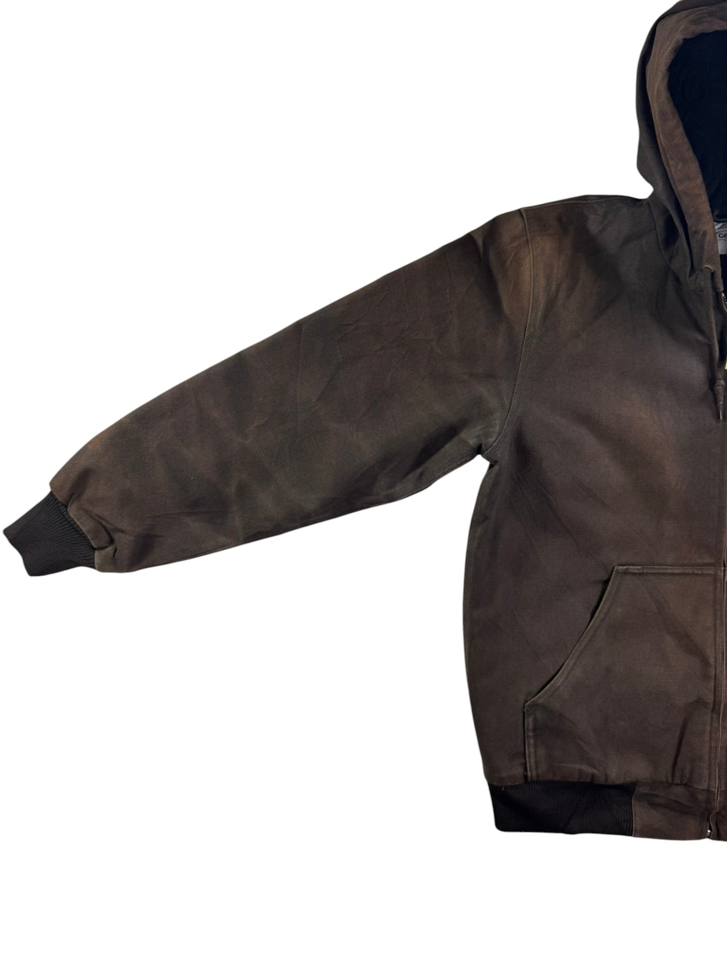 Carhartt WIP Active Bomber Jacket Hooded Brown Men's Large