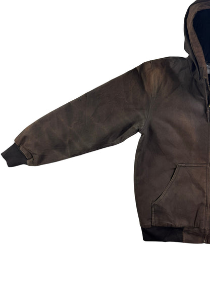 Carhartt WIP Active Bomber Jacket Hooded Brown Men's Large