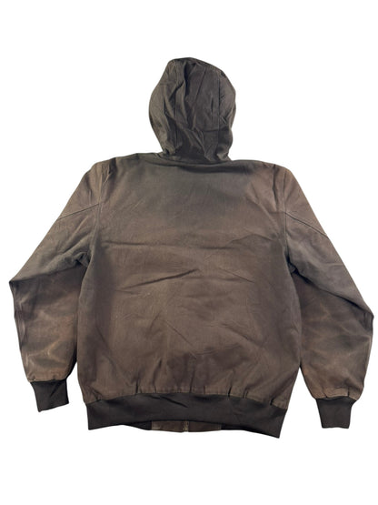 Carhartt WIP Active Bomber Jacket Hooded Brown Men's Large