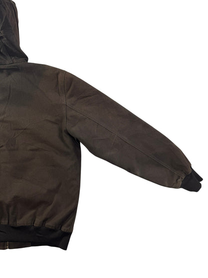 Carhartt WIP Active Bomber Jacket Hooded Brown Men's Large