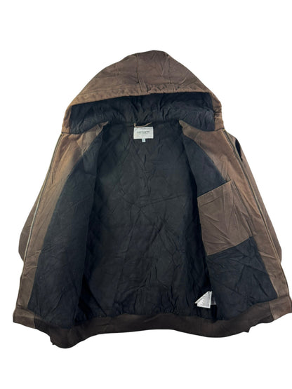 Carhartt WIP Active Bomber Jacket Hooded Brown Men's Large