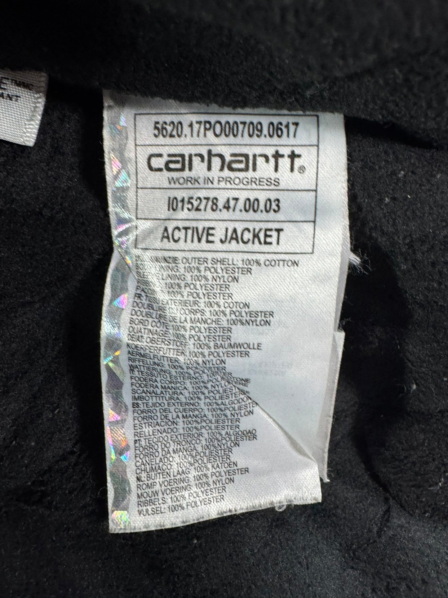 Carhartt WIP Active Bomber Jacket Hooded Brown Men's Large