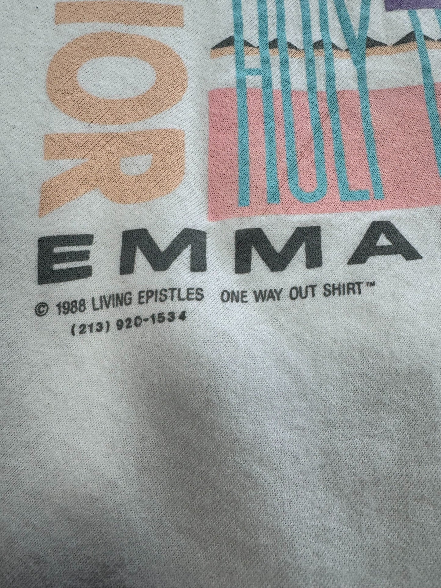'88 Living Epistles - Prince of Peace Jesus Emmanuel Single Stitch Graphic Tee (XL)